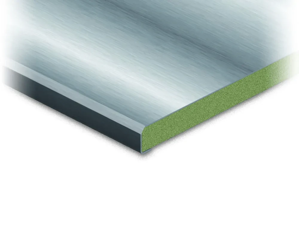 Vlak omgezet met geronde rand