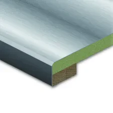 Vlak omgezet met facet rand